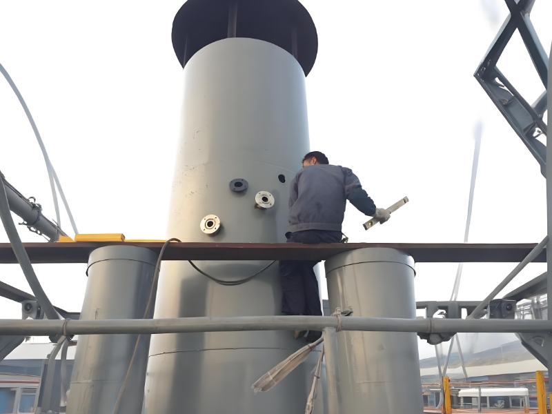 鍋爐煙囪氧化鋯分析儀安裝現(xiàn)場(chǎng)